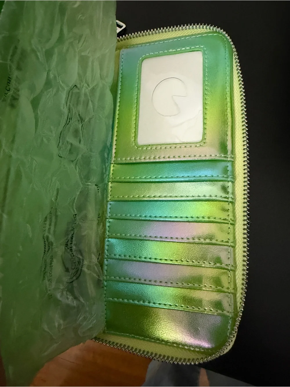 Disney Tiana Loungefly Green Iridescent Wallet